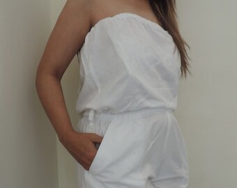 white rompers for brides