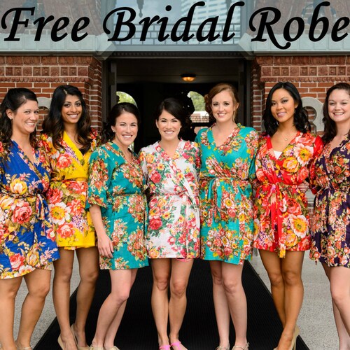 Bridesmaid Robes Set of 8 / Robes / Cotton Bridesmaids Robes / Etsy