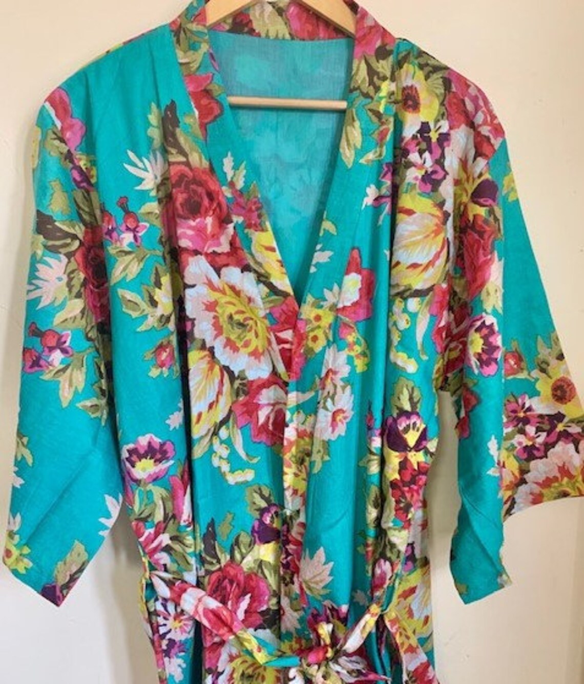 Codea13 Teal Bridesmaid Robes Teal Robes Teal Floral Etsy