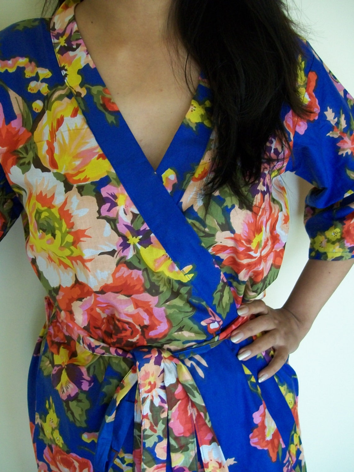 Codea5 Royal Blue Bridesmaid Robe Royal Blue Robe Royal Etsy