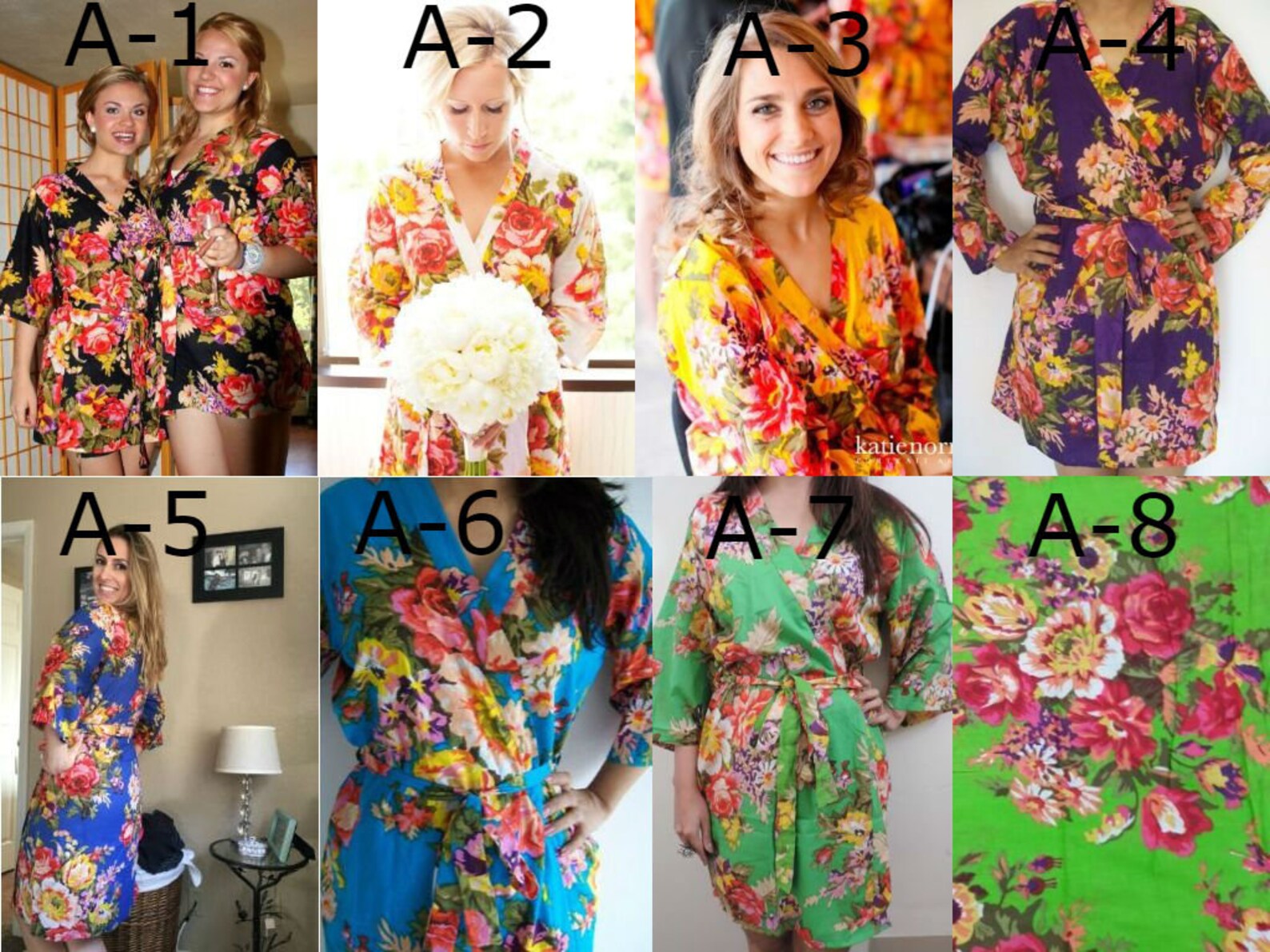 Bridesmaid Robes Set of 8 / Robes / Cotton Bridesmaids Robes / Etsy