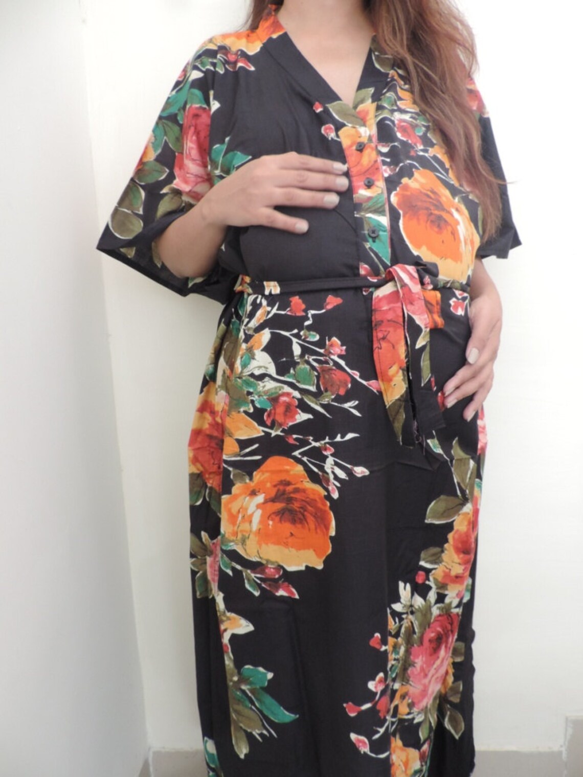 Maternity Hospital Gown Nursing kaftan Nursing Gown For Etsy