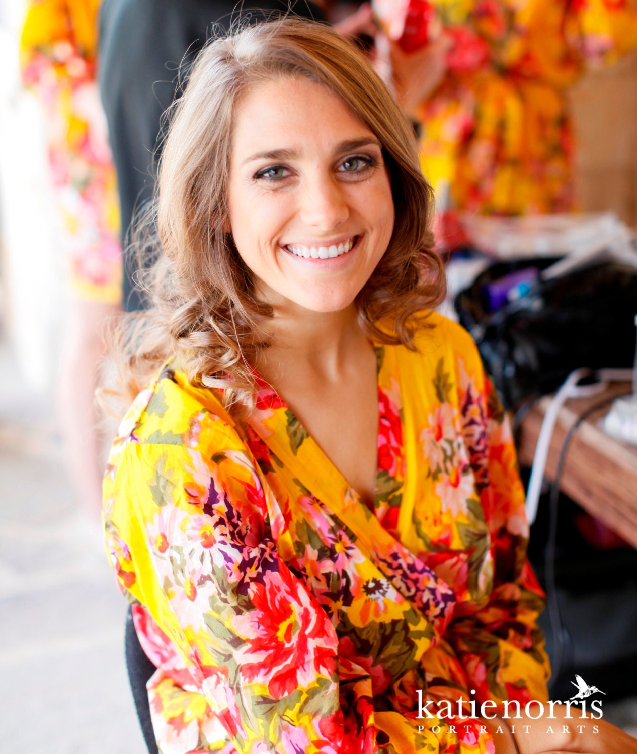 yellow bridesmaid robe
