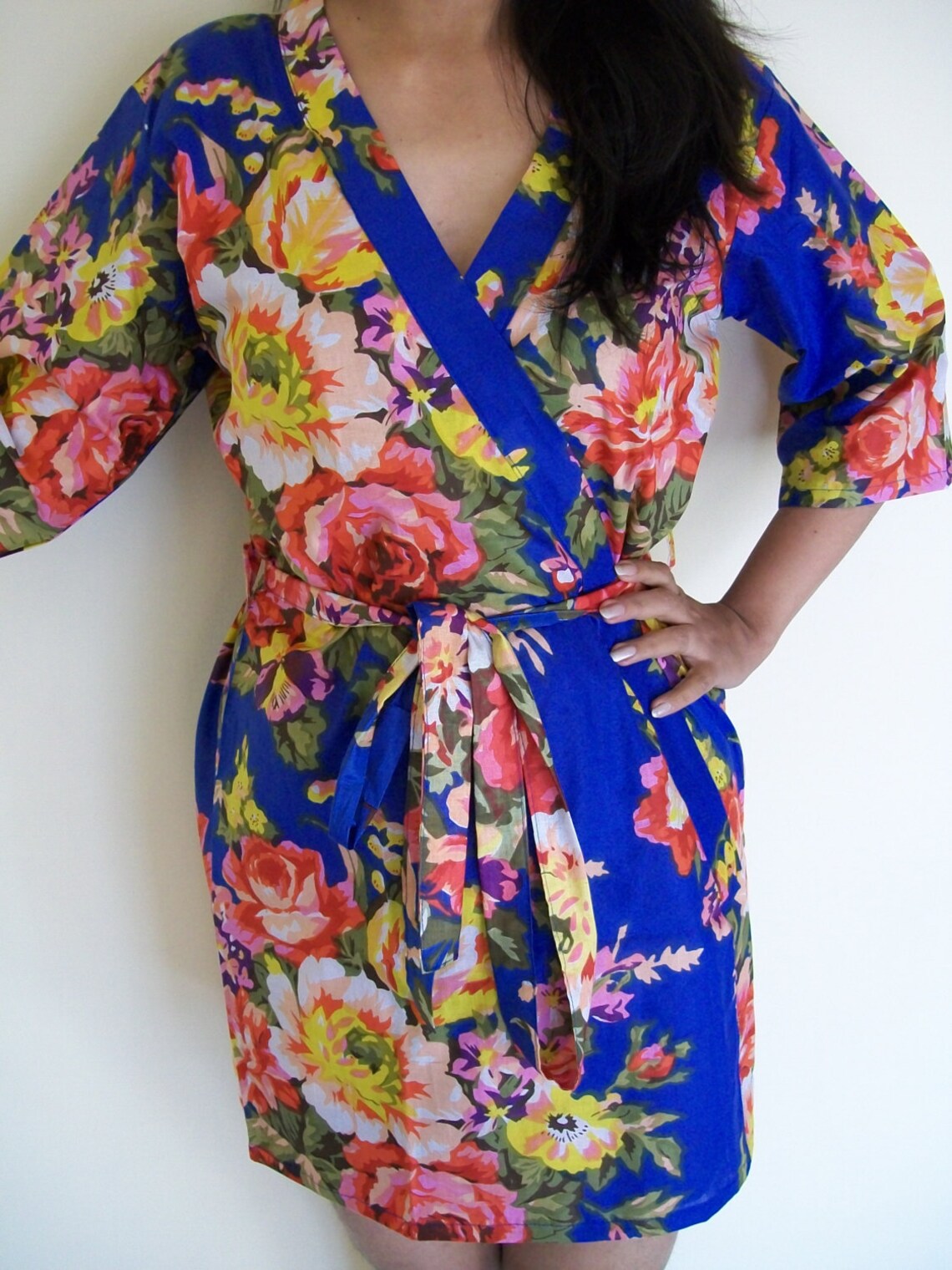 Codea5 Royal Blue Bridesmaid Robe Royal Blue Robe Royal Etsy