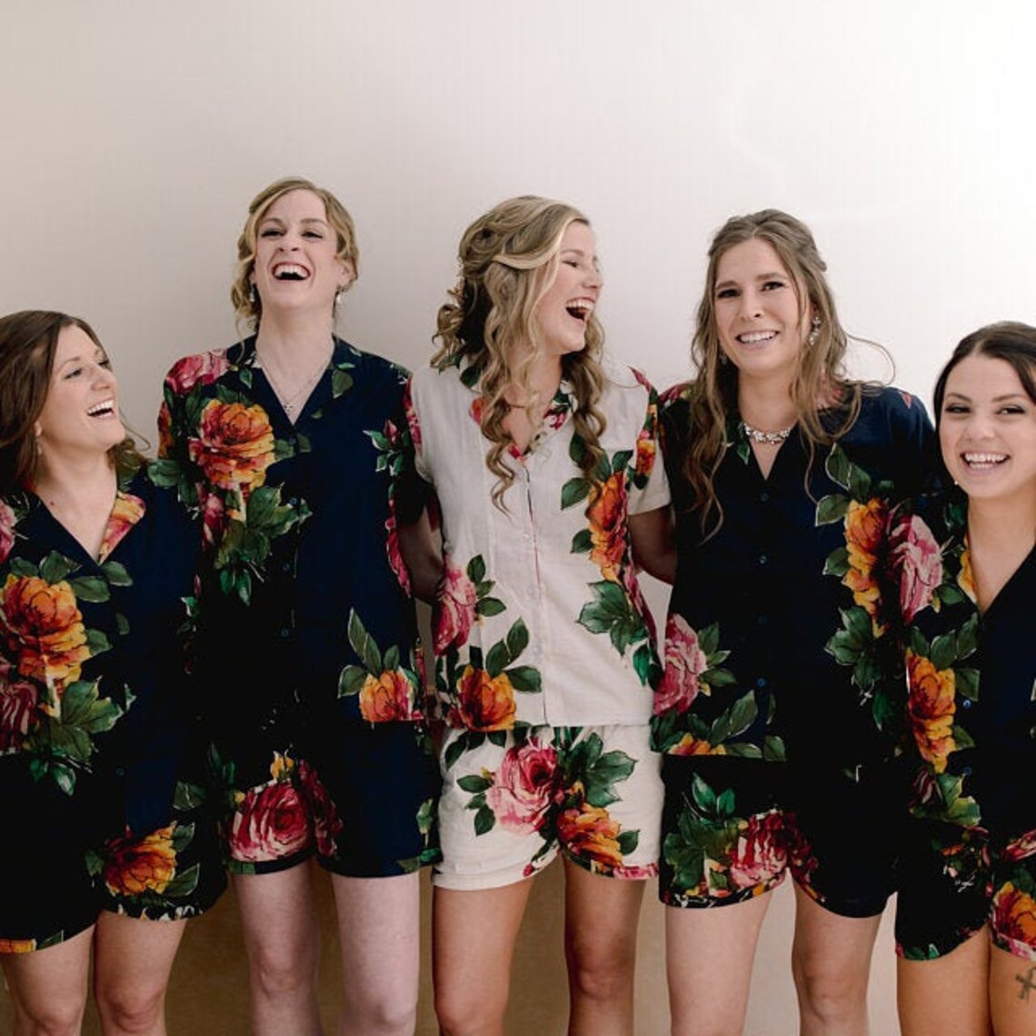 Bridesmaid PJs Floral PJ Set Bridesmaid Pajama Set Floral Etsy
