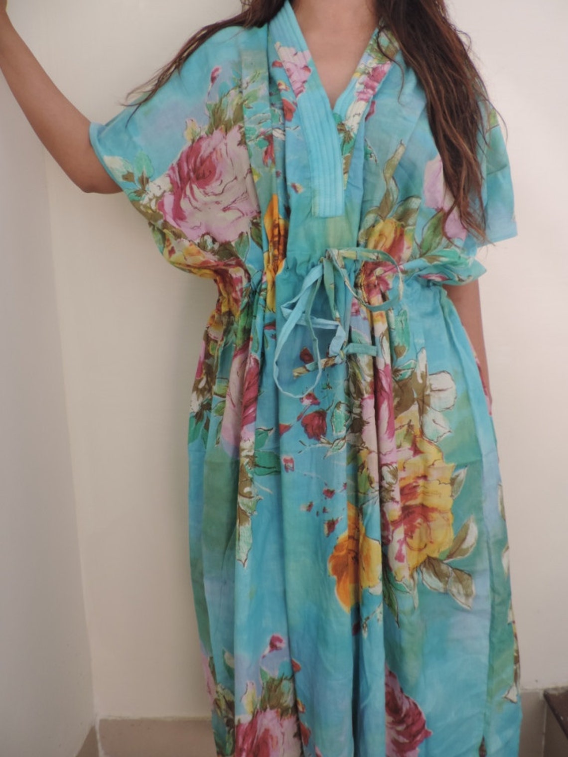 Floral Kaftan Caftan Perfect long dress Spa Robe For to | Etsy