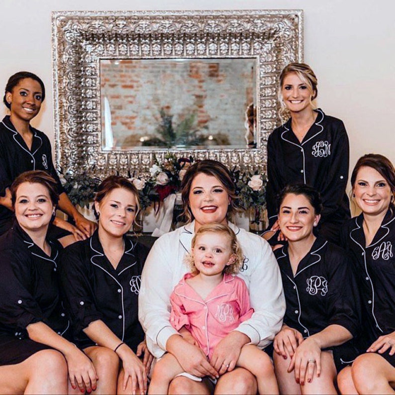 getting ready bridesmaid shirts