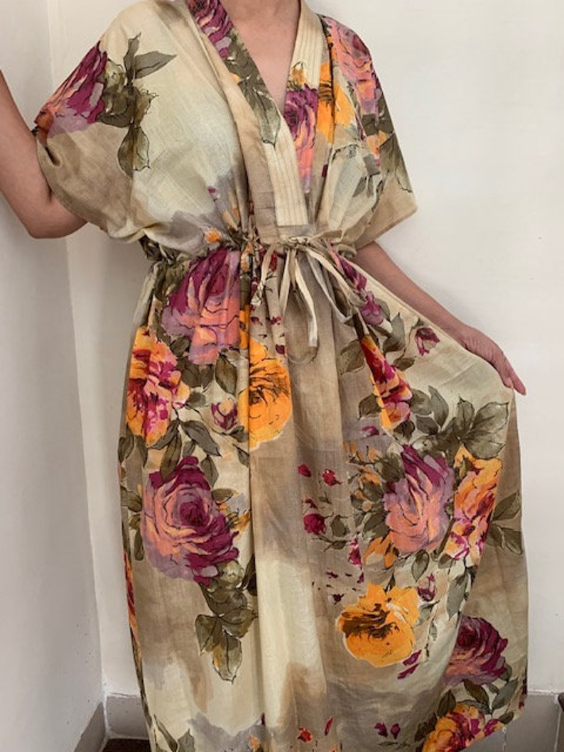 Caftan, Kaftan, Floral Kaftan, Free Size Kaftan, Perfect long dress, For to be Moms, beach cover up, Sleepwear, Caftan dress , Gift for Her image 1