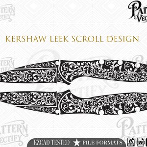 Kershaw Leek Scroll Design svg,vectorart,laserdesign,laserart,engraving,handcuffart,pattern,lasercut,laserengraving