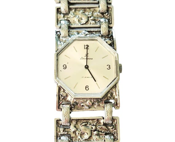 Lausanne Ladies Manual Winding 17 Jewels Watch Stainless Steel Back, Swiss Made