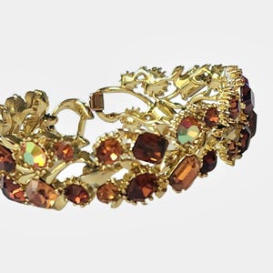 Rare Vintage Lisner AB Crystal Rootbeer Bracelet