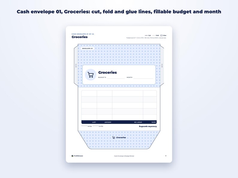 Cash Envelope & Budget Binder Printables page preview