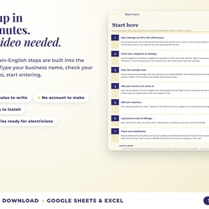 Start here tab with seven setup steps, no video needed