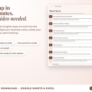 Start here tab with seven setup steps, no video needed