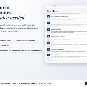 Start here tab with seven setup steps, no video needed