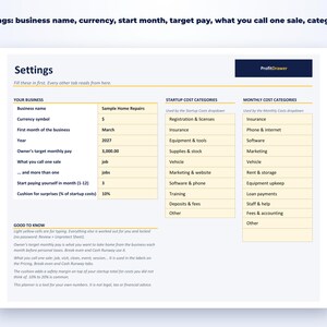 Small Business Startup Planner page preview