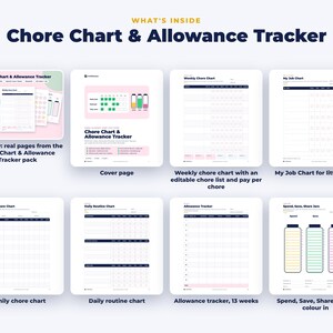 Everything included in the Chore Chart & Allowance Tracker