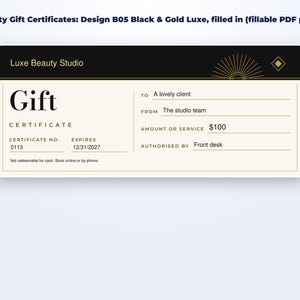 Holiday Gift Certificate Bundle page preview