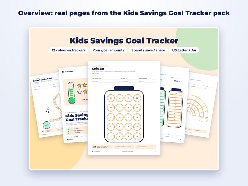 Kids Savings Goal Tracker page preview