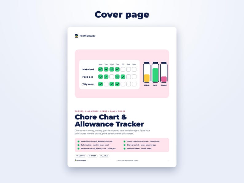 Chore Chart & Allowance Tracker page preview
