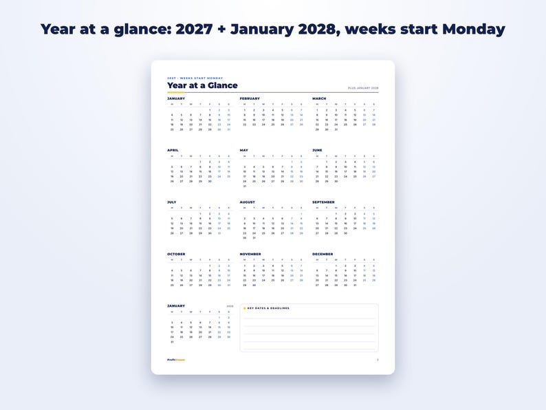 2027 Small Business Planner page preview