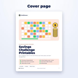 Savings Challenge Printables page preview