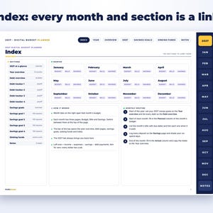2027 Digital Budget Planner page preview