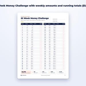 Savings Challenge Printables page preview
