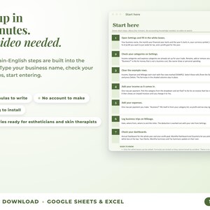 Start here tab with seven setup steps, no video needed