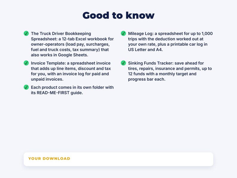 Trucker Business Kit: details
