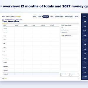 2027 Digital Budget Planner page preview
