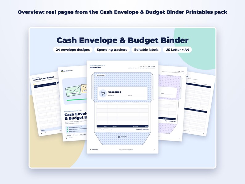 Cash Envelope & Budget Binder Printables page preview