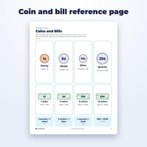 Kids Money Worksheets page preview