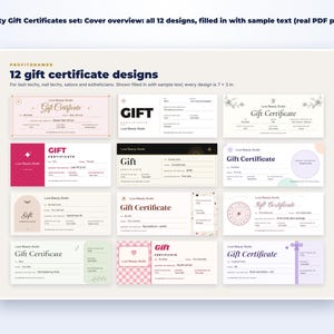 Holiday Gift Certificate Bundle page preview