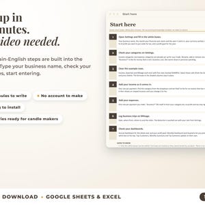 Start here tab with seven setup steps, no video needed