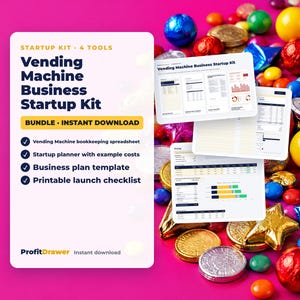 Vending Machine Business Startup Kit - ProfitDrawer instant download