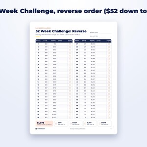 Savings Challenge Printables page preview