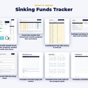 Everything included in the Sinking Funds Tracker