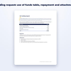 Small Business Plan Template page preview