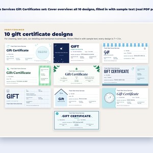 Holiday Gift Certificate Bundle page preview