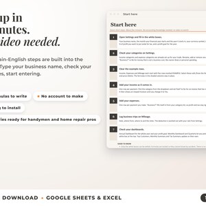 Start here tab with seven setup steps, no video needed