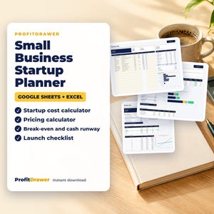 Small Business Startup Planner - ProfitDrawer instant download