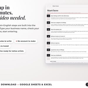 Start here tab with seven setup steps, no video needed