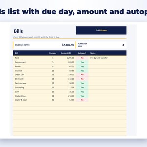 Paycheck Budget Spreadsheet page preview