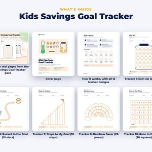 Everything included in the Kids Savings Goal Tracker