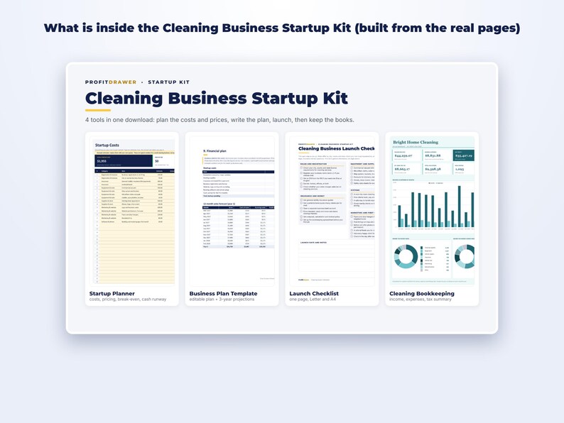 Cleaning Business Startup Kit page preview