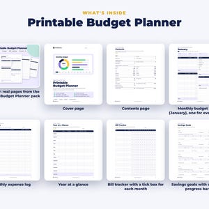 Everything included in the Printable Budget Planner