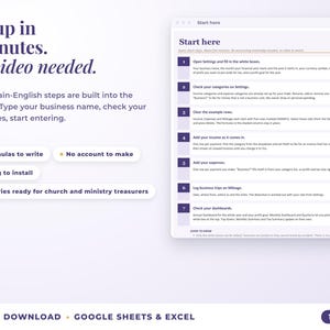 Start here tab with seven setup steps, no video needed