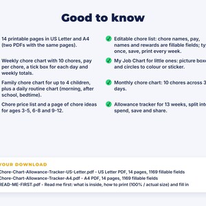 Chore Chart & Allowance Tracker: details