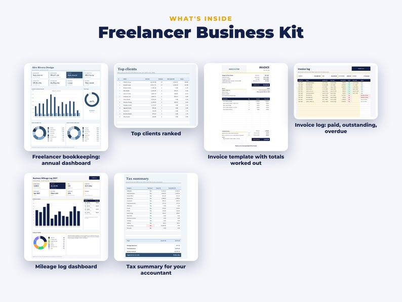 Everything included in the Freelancer Business Kit